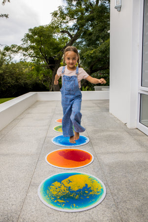 Sensory Liquid Floor Tile | Orange & Red