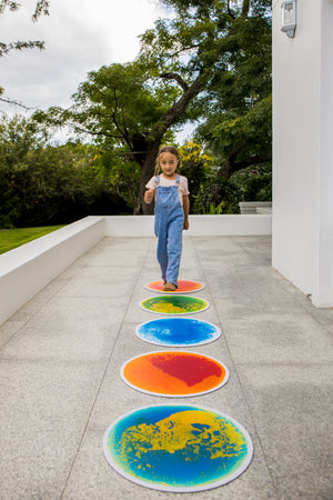 Sensory Liquid Floor Tile | Orange & Red