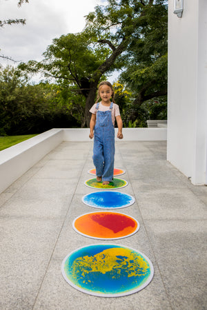 Sensory Liquid Floor Tile | Orange & Red