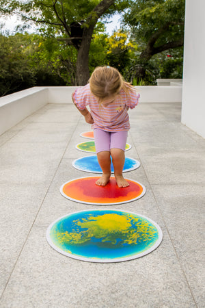 Sensory Liquid Floor Tile | Blue & White