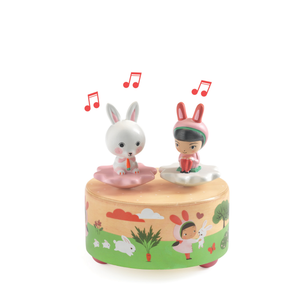 kids musical magnetic box ballerina and bunny