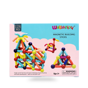 Wellbbplay® Magnetic Sticks | 128pc