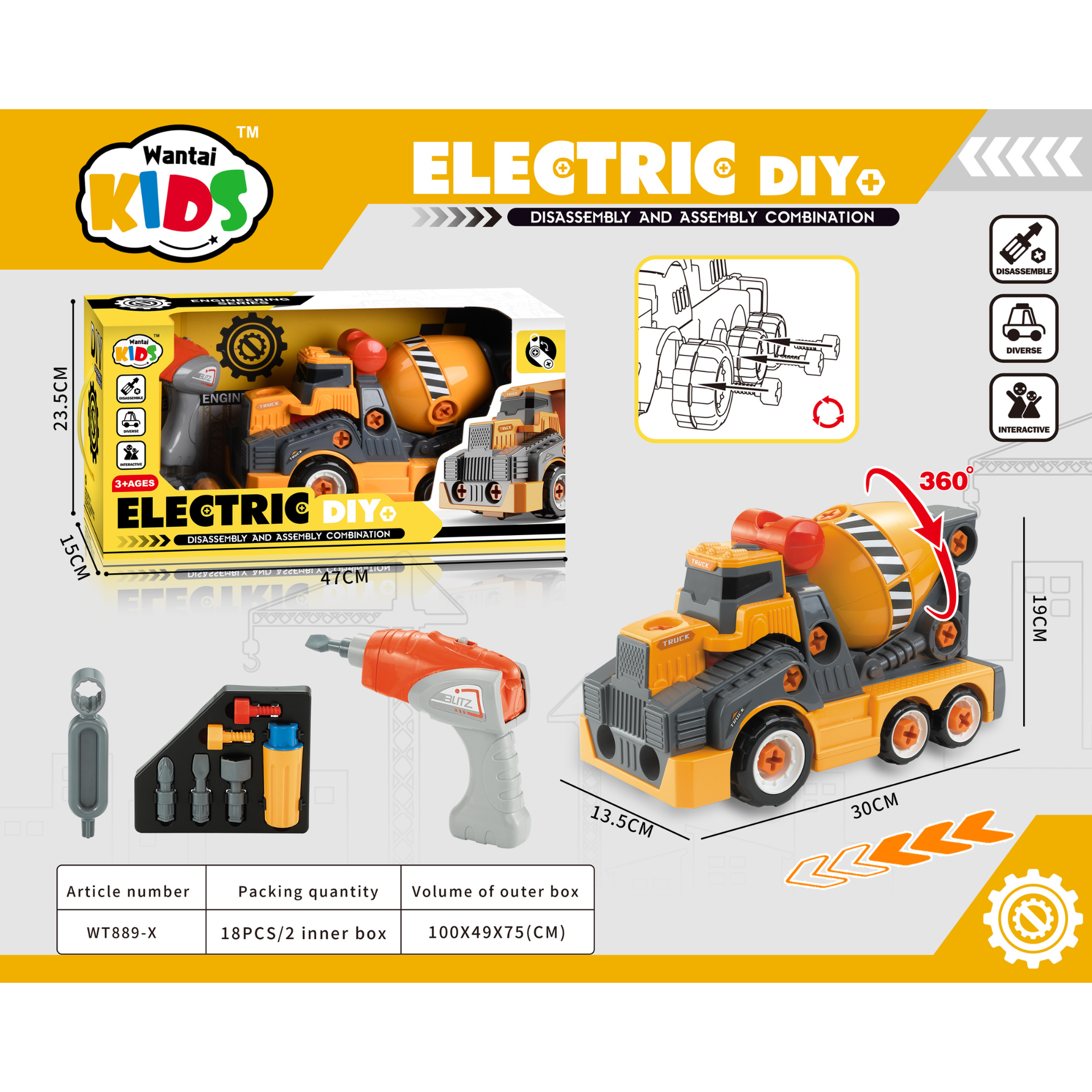 Cement Truck | Electric DIY – KidsPlay
