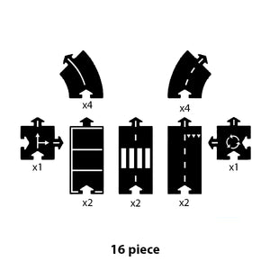 Kids flexible car track toy set | 16pcs