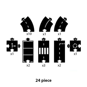 Kids flexible car track toy set | 24pcs
