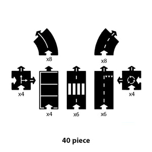 Kids flexible car track toy set | 40pcs