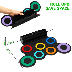 Electronic Kids Rollup Drum Set | Colourful