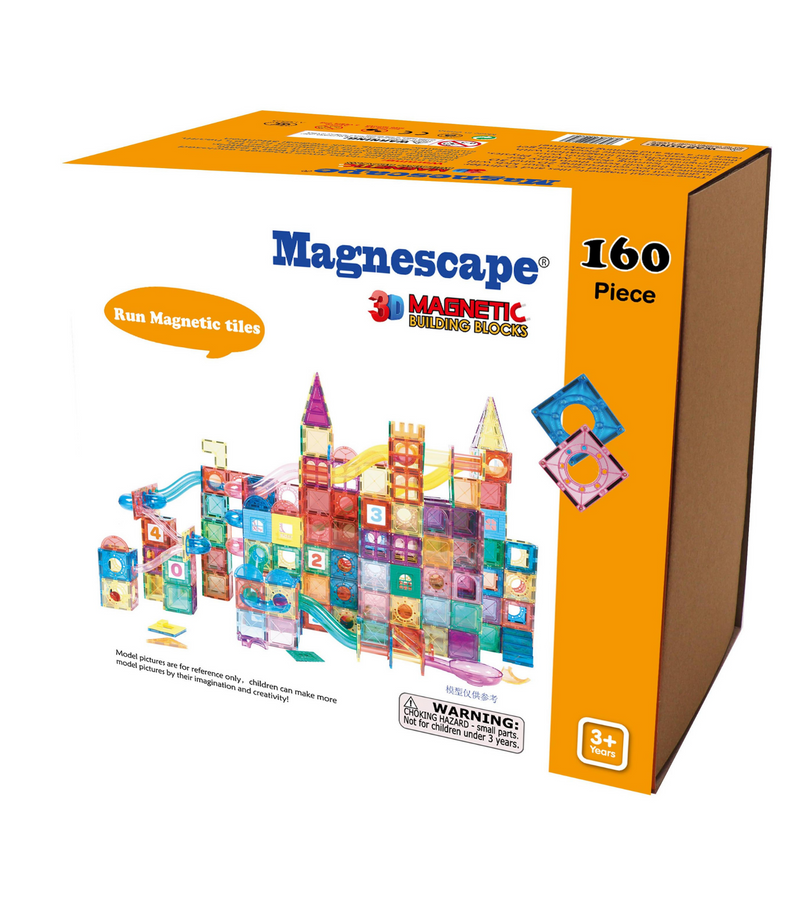 Magnescape™ Magnetic Tiles Run | 160pcs